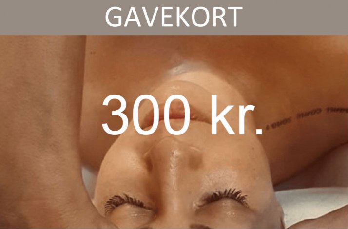 Gavekort: Vrdi 300 kr. Frit valg af behandling